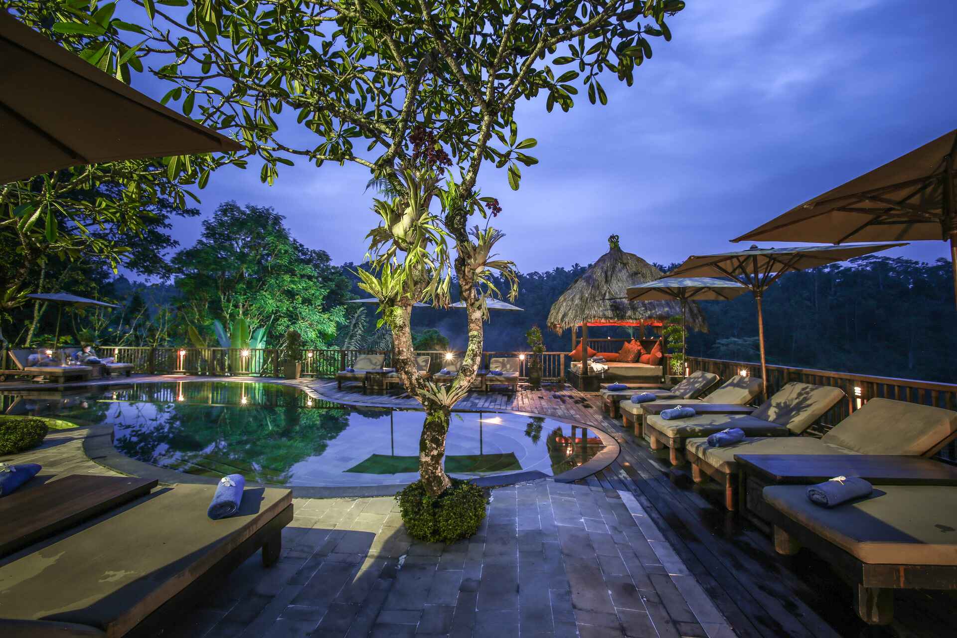 Night Pool View